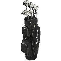 Ben Sayers M8 13-Piece Golf Package Set | Complete Mens Set | Full 12 Clubs Graphite/Steel Shafts with Cart Bag | Driver, Woods, Hybrids, Irons, Wedges & Putter (Right Hand - Black/Grey)