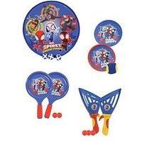 Spidey & Friends Kids 4 in 1 Bumper Garden Games Box | Pop Ball & Sticky Catch Target Shot | Indoor Outdoor Fun Play | Childrens Fun Garden Beach Camping Party Games | Ages 3+
