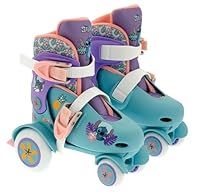 Disney Stitch Kids Big Wheel Roller Skates | Adjustable 4 Wheels Quad Boot Skates for Children | Junior Shoe Size 9J-12J