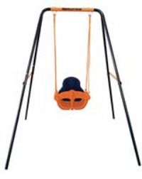Hedstrom Deluxe 3 in 1 Garden Swing Orange and Dark Blue Used