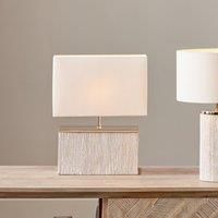 Pacific Lifestyle Hampton White Wash Wood Table Lamp