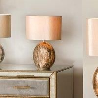 Bronze Dot Textured Ceramic Table Lamp