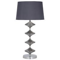 Metal and Grey Glass Table Lamp