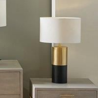 Pacific Lifestyle Etosha Dark Wood And Gold Metal Table Lamp, Gold