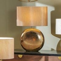 Bronze Textured Ceramic Table Lamp, Brown