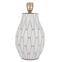 Pacific Lifestyle Gaudi Geometric Stoneware Table Lamp White