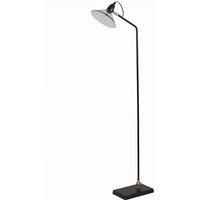 Pacific Canton Matt Black Metal And Glass Cone Floor Lamp