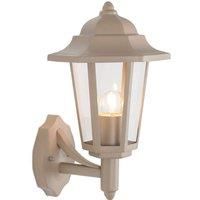 Pacific Lifestyle Metal Hex Lantern Wall Light  Taupe