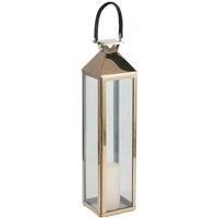 Stainless Steel and Glass Medium Lantern in Copper
