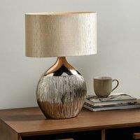 Pacific Table Lamp Lifestyle Gemini Textured , 32 x 44.5cm, Shade Oval, Silver