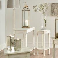 Elizabeth White Pine Wood Oblong Console K/D