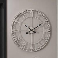 Pacific Lifestyle Antique Silver Metal Round Wall Clock