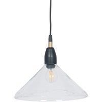 Glass Cone Ceiling Light Triangle Clear Glass Drop Pendant Light