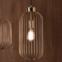 Pacific Lifestyle Dania 1 Light Pendant Slim Ceiling Fitting Gold Gold