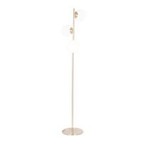 White Orb And Gold Metal Floor Lamp