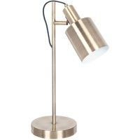 Antique Brass Table Lamp Adjustable Head Gold Desk Light Industrial Accent Light