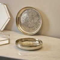 Pacific S 2 Gold Hammered Metal Bowls