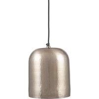Pacific Kochi Antique Silver Hammered Metal Dome Pendant, Silver