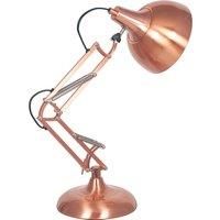 Brushed Copper Metal Task Table Lamp