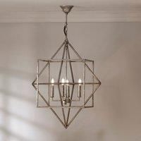 Pacific Sirius Antique Silver Metal Multi Arm Cube Pendant, Silver
