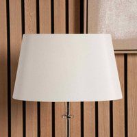 Ruma White Oval Poly Silk Tapered Lamp Shade For Floor Lamps in Beige | Size: 16 inches