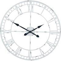 Large Wall Clock Kitchen Living Room Antique Open Face Roman Numerals Watch