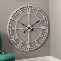 Large Wall Clock Kitchen Living Room Antique Open Face Roman Numerals Watch