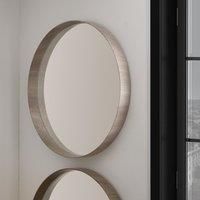 Kamala Grey Oak Round Wall Mirror