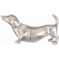 Silver Metal Sausage Dog Book Ends