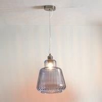 Pacific Porto Grey Optic Glass Tapered Pendant, Grey