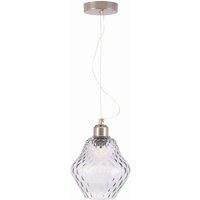 Pacific Lisbon Grey Optic Diamond Glass Pendant, Grey