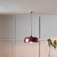 Pacific Anke Matt Mulberry Domed Metal Pendant