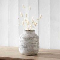 Pacific Alina White Dot Design Small Stoneware Vase