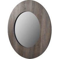 Round Wall Mirror Natural Wooden Frame Boho Wall Accent Scandi Home Decor