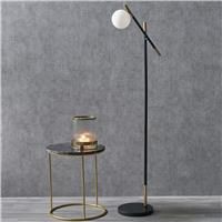 Wanda White Orb and Black Metal Table Lamp