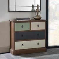 Pacific Lifestyle Cecelia 4 Drawer 80Cm W Chest Of Drawers Brown;Green;Grey;Beige;Cream 72cm H X 80cm W X 32cm D