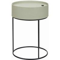 Pacific Hugo Sage Green Wood Veneer And Black Metal Storage Table