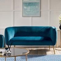 Pacific Lifestyle Lucca 2 Seater Upholstered Sofa Sapphire Blue 70cm H X 142cm W X 70cm D