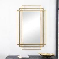 Pacific Gold Metal Rectangular Multi Framed Wall Mirror