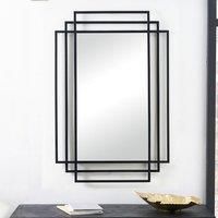 Pacific Black Metal Rectangular Multi Framed Wall Mirror