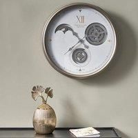 Pacific Lifestyle Metal Wall Clock gray/white 50.0 H x 50.0 W x 10.0 D cm