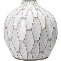 Pacific Gaudi White Stoneware Geometric Vase