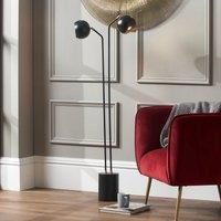Pacific Lifestyle Bailey Black Metal 2 Head Floor Lamp, Black