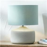 Pacific Kai Duck Egg Textured Ceramic Table Lamp, Blue