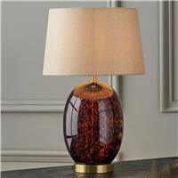 Pacific Lifestyle Lucien Tortoiseshell Glass Tall Table Lamp