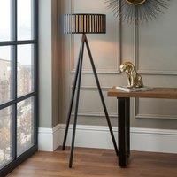 Rabanne Wooden Slat Tripod Floor Lamp