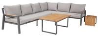 Pacific Stockholm 6 Seater Garden Corner Sofa Set - Grey