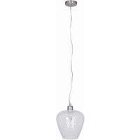 Pacific Textured Clear Glass Electrified Pendant, Clear