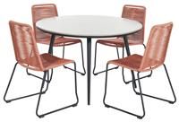 Pacific Lifestyle Pang 4 Seater Dining Set Terracotta