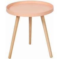 Pacific Halston Apricot Wood Veneer And Natural Pine Wood Side Table